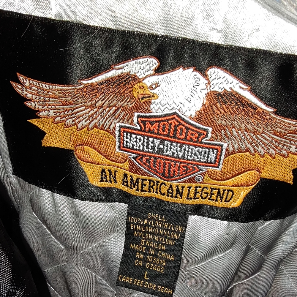 Harley-Davidson Black Floral Bomber Jacket - Picture 7 of 10